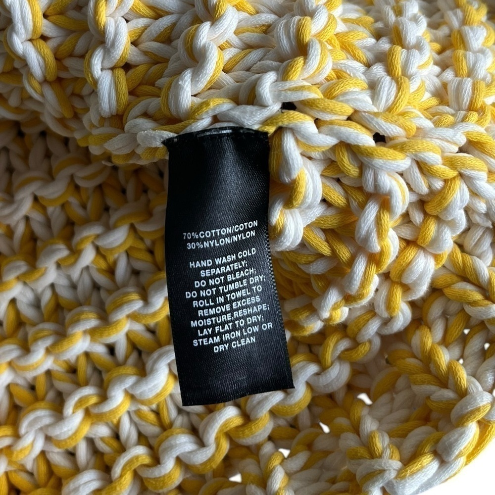 Lafayette 148 yellow and white knit sweater size large. - Picture 12 of 13